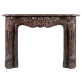 Antique Griotte Marble Chimneypiece in the Louis XV style