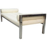 A Stainless Steel & Naugahyde Studio Couch
