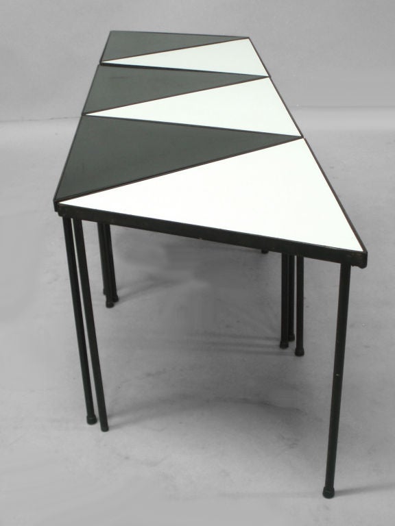 American Six Triangle Stack Puzzle Tables Attributed to Peter Pepper