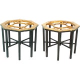 A Pair of Faux Finished Octagon Accent Tables by John Widdicomb