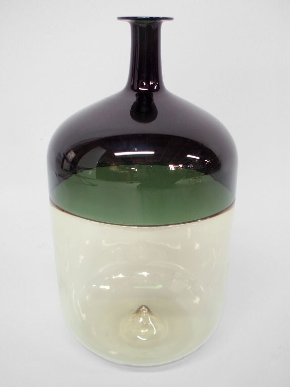 A Pair of Italian Glass Bottles by Tapio Wirkkala for Venini