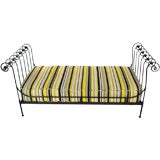 A Vintage Iron Scroll Daybed by Gruen