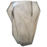 A Geometric Cubist Ruba Rhombic Form Glass Vase