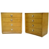 A Pair of Blonde Wood Chests