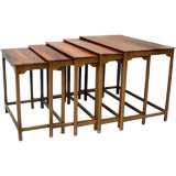 A Set of Five Nesting Tables by Edward Wormley for Dunbar