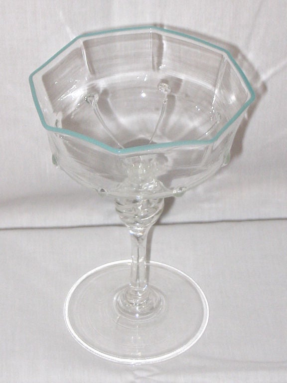 10 piece Vintage Venetian Stemware Wine or Champagne Glasses