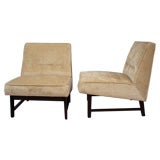 A Pair Armless Lounge Chairs by Edward Wormley for Dunbar