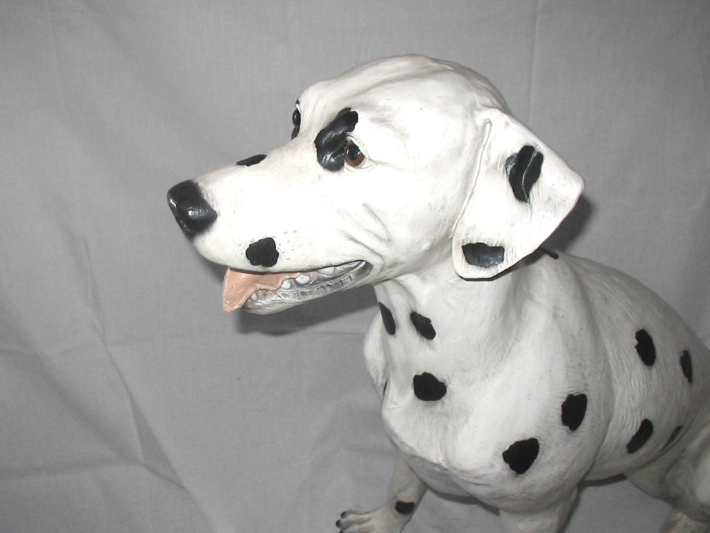 A Decorative Dog Statue Dalmatian, well detailed composition dog.<br />
See Smaller Mate also listed.