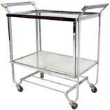 A Machine Age Chrome/Glass Bar Cart