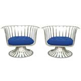 Pair of Aluminum Lounge Chairs by Russel Woodard