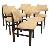 Eight Rosewood Frame Dining Chairs by Edward Wormley