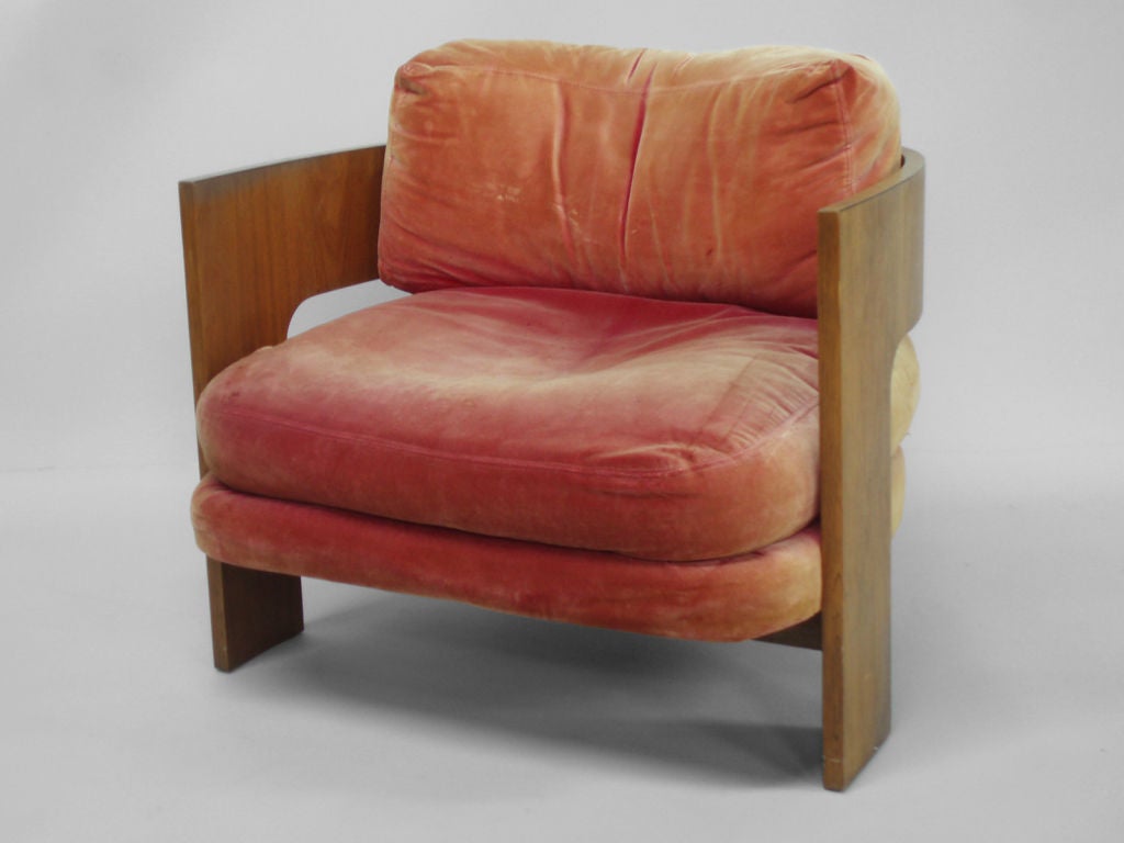 A Rosewood Barrel Chair by Milo Baughman