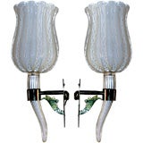 A Pair of Barovier Glass Sconces