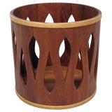 A Teak and Oak Trash Can by JH Quistgaard for Dansk