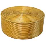 Concentric Circle Reed Bamboo Table