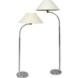 Pair Adjustable Floor Lamps by Walter Von Nessen