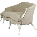 Vintage A Venetian Linen Upholstered Sofa