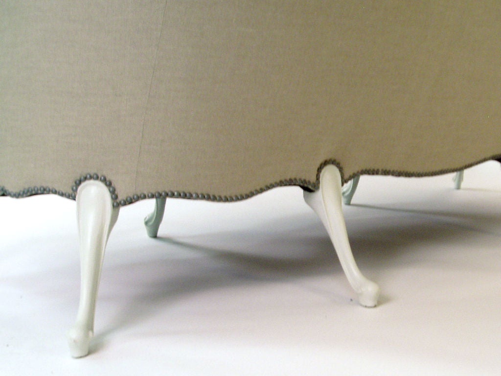 20th Century A Venetian Linen Upholstered Sofa