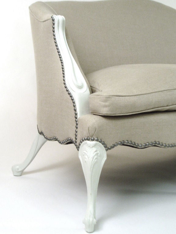 Upholstery A Venetian Linen Upholstered Sofa