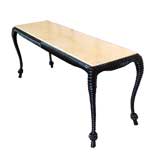 Console Table With Goatskin Top