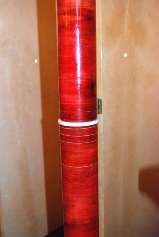 1930s Lacquer Floor Lamp by Jacques Adnet In Good Condition For Sale In Cathedral City, CA