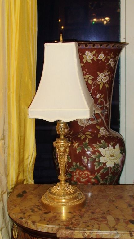 Fine Pair of Antique French Candlesticks mounted as Lamps
