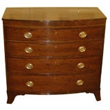 George III Period Mahogany Bow Front Chest of Drawers