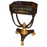 Regency Period Gilt Decorated Black Lacquer Side Table