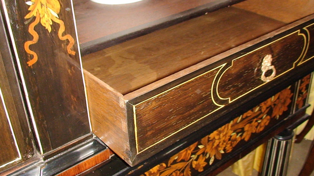 EXCEPTIONAL DUTCH MARQUETRY CABINET ON STAND 1