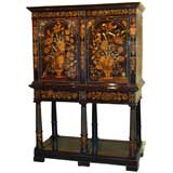 EXCEPTIONAL DUTCH MARQUETRY CABINET ON STAND