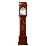 GEORGE I CHINOIS DECORATED  TALL CASE CLOCK SIGNED ANDREW REED