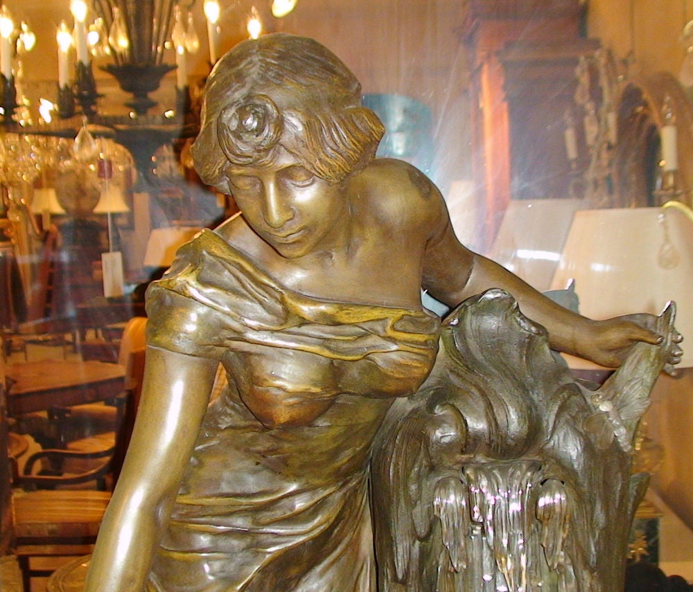ALFRED JEAN FORETAY SCULPTURE In Excellent Condition For Sale In New York, NY
