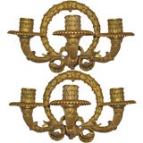 Pair of French Bronze Sconces