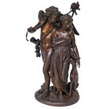 French Bronze Sculpture by  A. E. Carrier-Belleuse