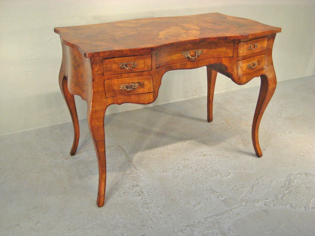 20th Century Italian Olive Wood Desk