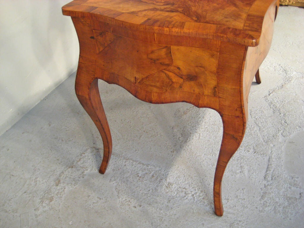 Italian Olive Wood Desk In Excellent Condition In Winter Park, FL