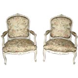Pair of Louis XV Style Fauteuils Pair of Louis XV Style Fauteuils