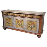 Vintage Sideboard with Polychrome Paint