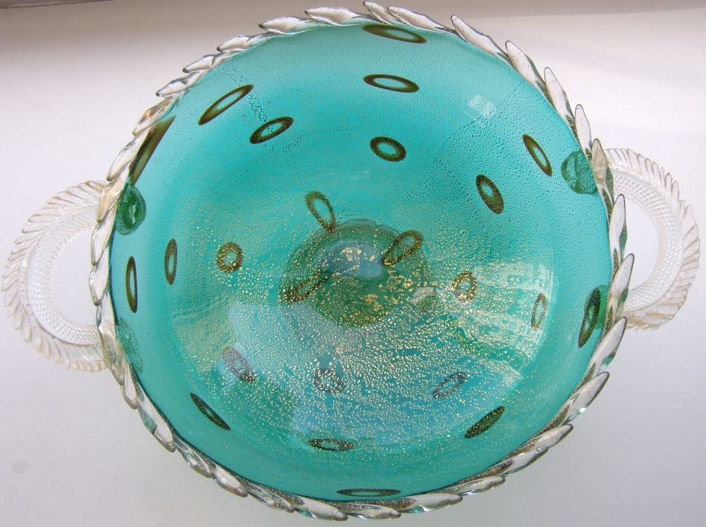 Italian Murano Glass Centerpiece Bowl