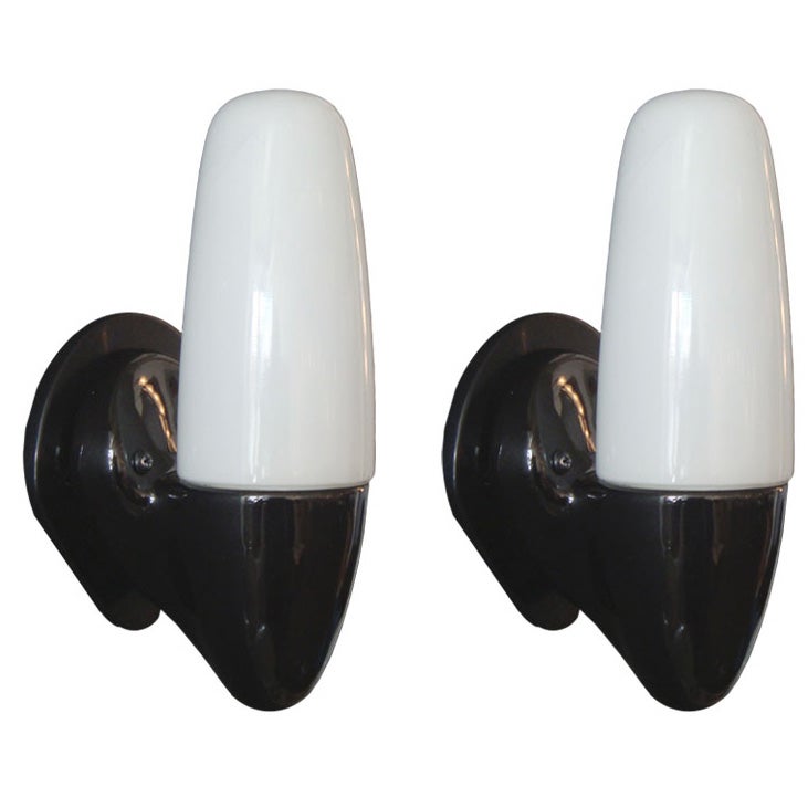 Pair of Wilhelm Wagenfeld Sconces [Ebony]