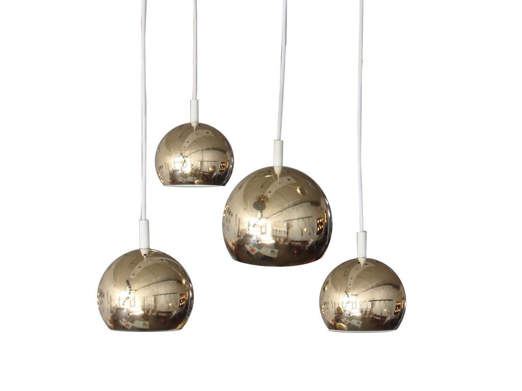 Brass Globe Four Tier Cascading Light