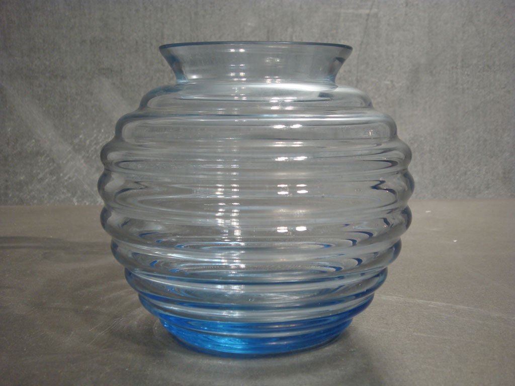 light blue hued "Felicitas" vase, for Vereinigte Lausitzer Glaswerke/Weißwasser - Germany
