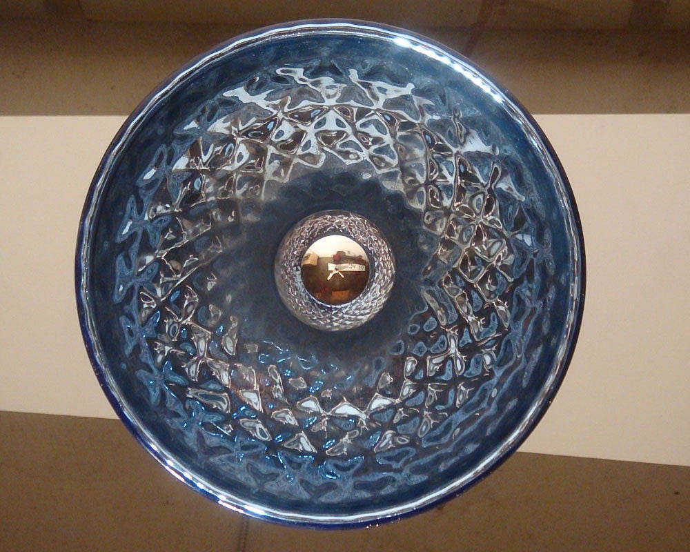 20th Century Blue Mercury Glass Pendant Lights