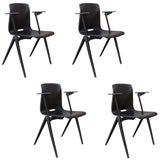 Vintage Set of Six Friso Kramer Industrial Chairs