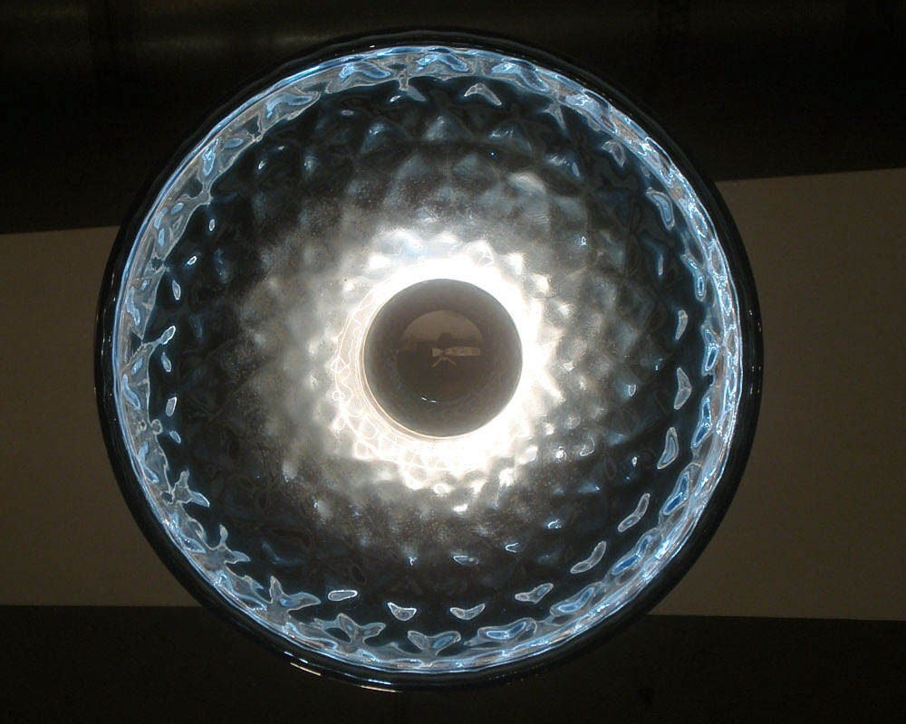 blue mercury glass lamp