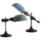 Pair of O.C. White Industrial Table Lamps