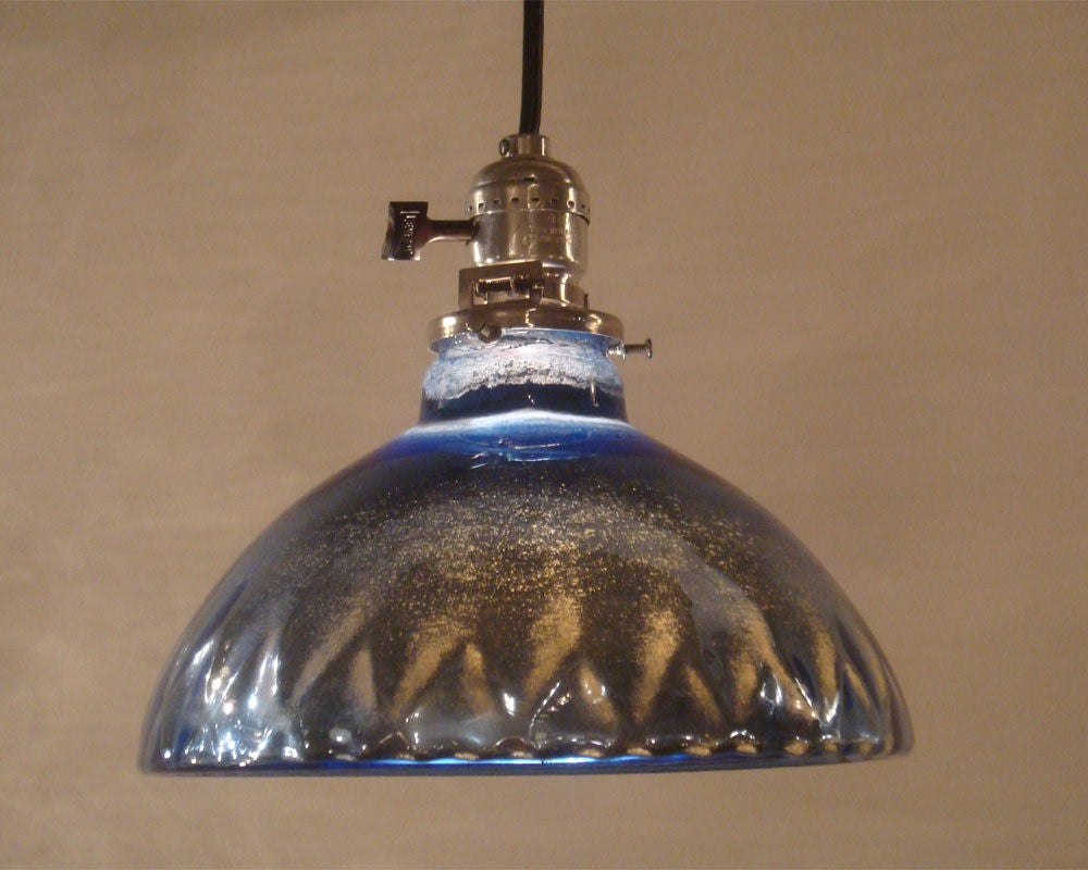 blue pendant light shade
