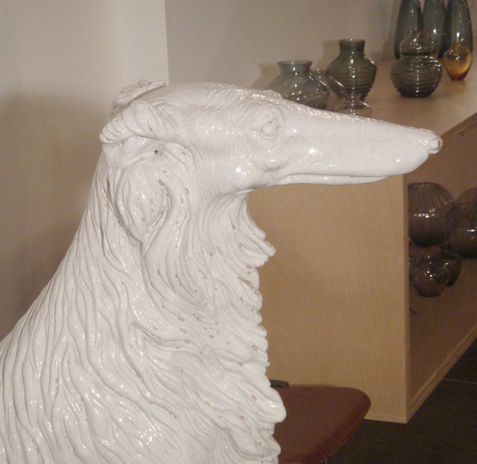 Large Italian Ceramic Hound 5