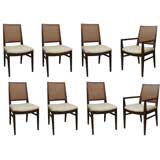 Set of Eight Edward Wormley Dining Chairs for Dunbar