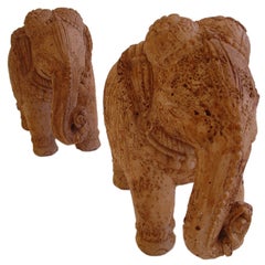 Pair of Terra Cotta Elephants